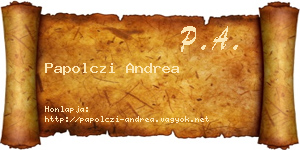 Papolczi Andrea névjegykártya